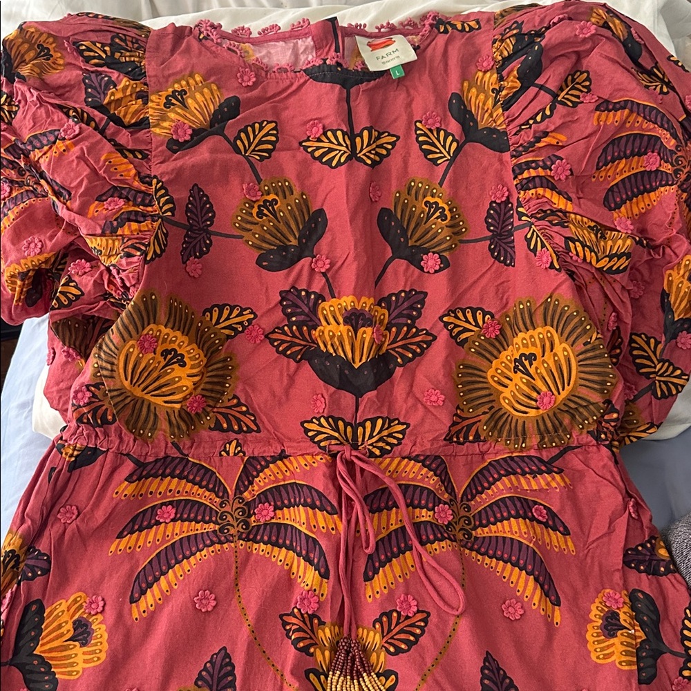 FARM RIO Blush Living Bloom Short-Sleeve Mini-Dress - Picture 4 of 5